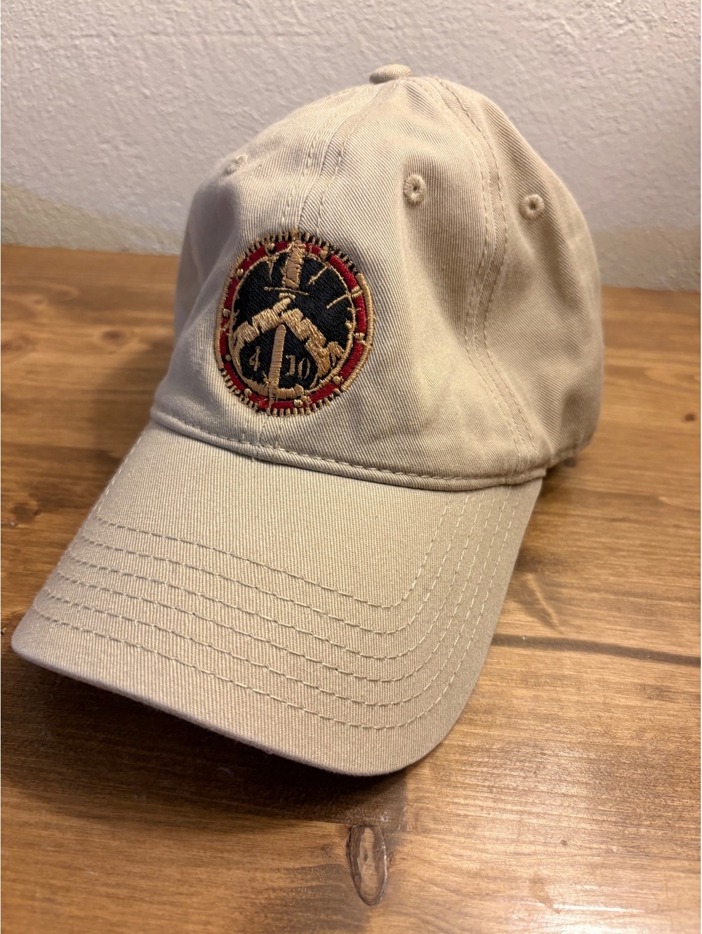 Custom Military Tactical Morale Hat Tan Khaki OTTO Cap US Flag Patch "4 10"